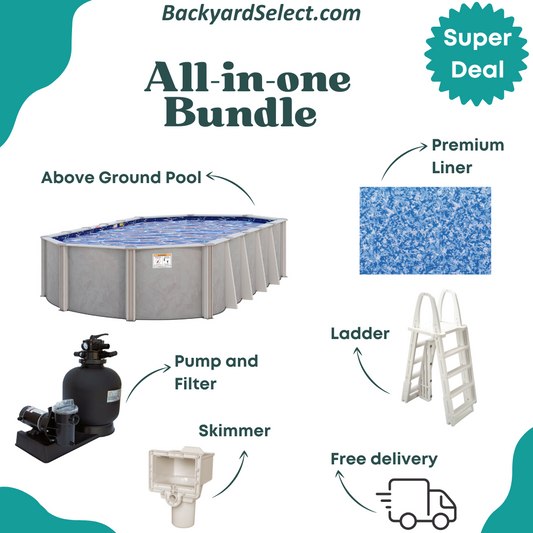 Aquatica - Above ground Pool - Oval Bundle