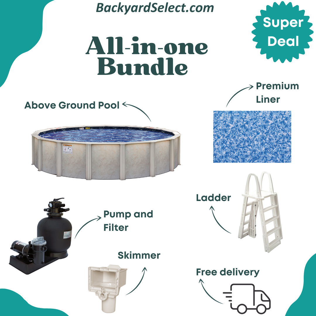 Aquatica - Above ground Pool - Round Bundle